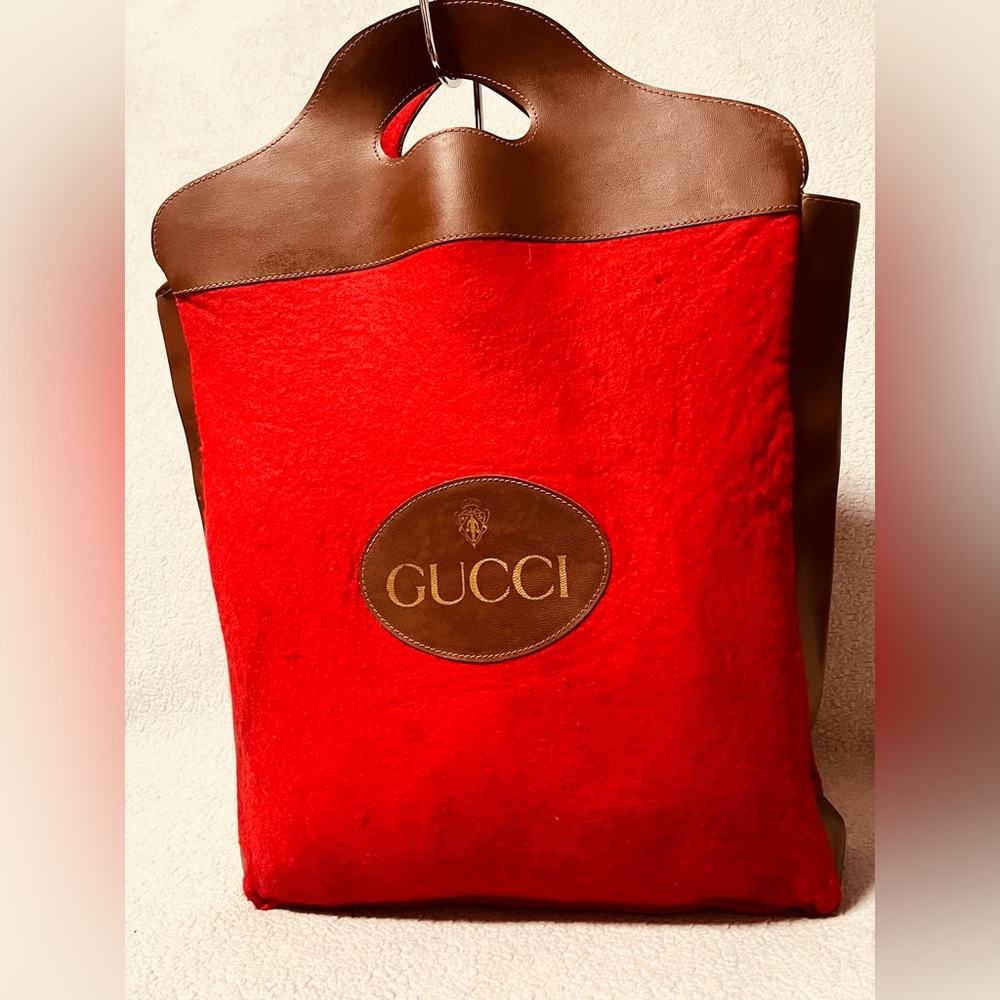 Gucci Vintage  Felt Shopper Tote Bag - Picture 8 of 15
